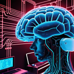 **Image Prompt:** A vibrant, futuristic network diagram representing an IoT ecosystem. Data streams flow between various smart devices (e.g., smart home appliances, wearables, industrial sensors). Overlaid on the network is a translucent AI brain, visually analyzing the data streams and highlighting anomalies in red. The scene should evoke a sense of vigilance and advanced threat detection. Style: Cyberpunk, high-tech.