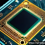 Home 16 IoT 보안 프레임워크와 패치 관리 전략 - A high-tech industrial IoT environment showcasing a close-up of a trusted platform module (TPM) chip...